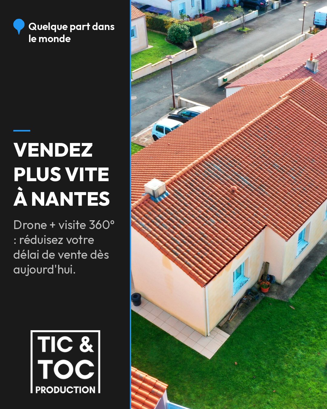 Intervention drone et visite 360° pour un établissement commercial en Loire-Atlantique